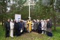 В Тотьме в парке Ленина освятили Поклонный крест на месте утраченной Георгиевской церкви