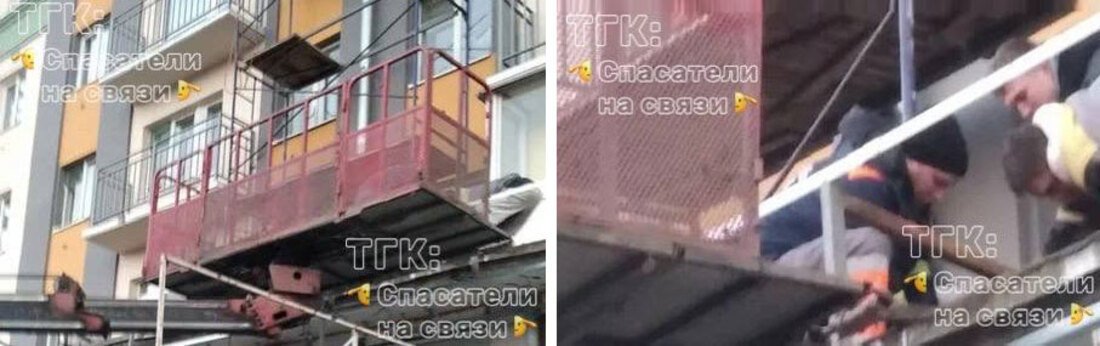 Рабочий упал на козырёк здания во время разборки лесов в Вологде