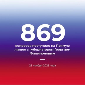 На «Прямую линию» с губернатором Георгием Филимоновым поступило уже 869 вопросов