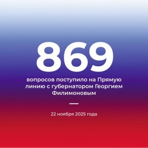 На «Прямую линию» с губернатором Георгием Филимоновым уже поступило 869 вопросов