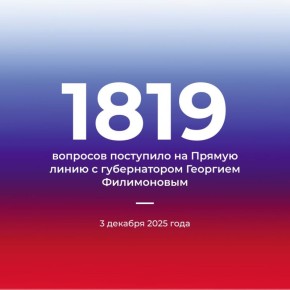 На «Прямую линию» с губернатором Георгием Филимоновым уже поступило 1819 вопросов