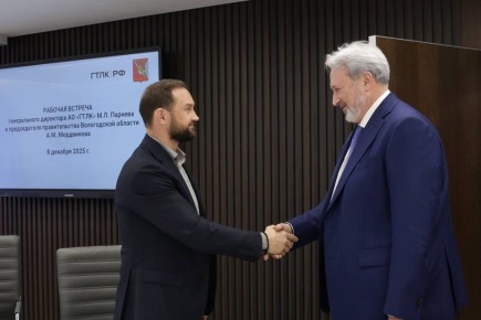 Генеральный директор ГТЛК Михаил Парнев и глава Правительства Вологодской области Александр Мордвинов обсудили развитие транспортной инфраструктуры региона