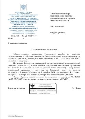 Росалкогольтабакконтроль официально подтвердила снижение потребления алкоголя в Вологодской области