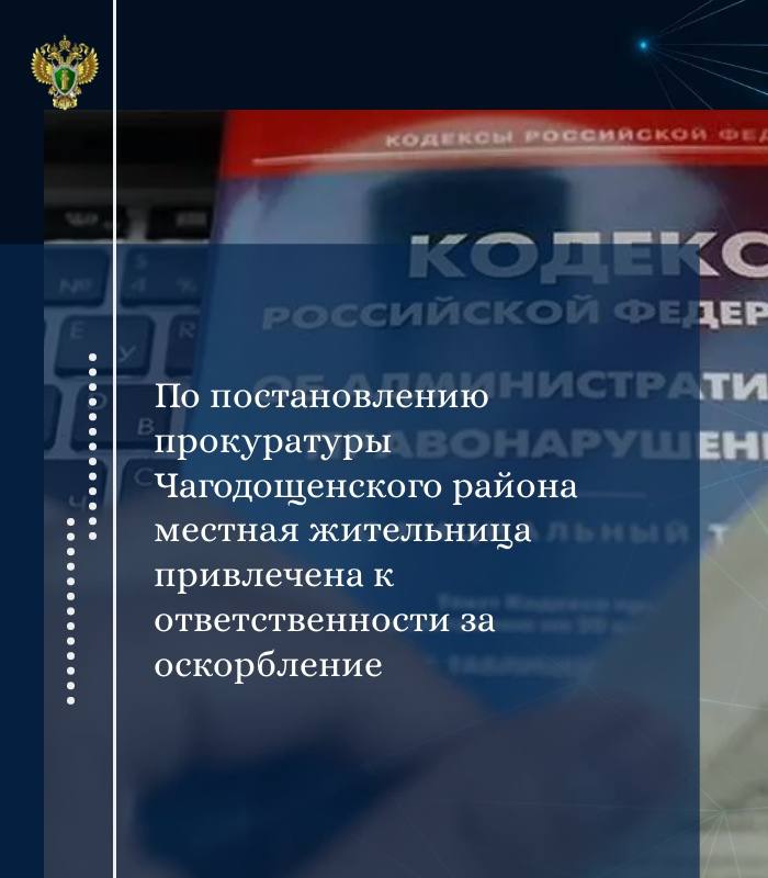 Прокуратура Чагодощенского района провела проверку по обращению местной жительницы о высказывании оскорблений в ее адрес в ходе телефонного разговора