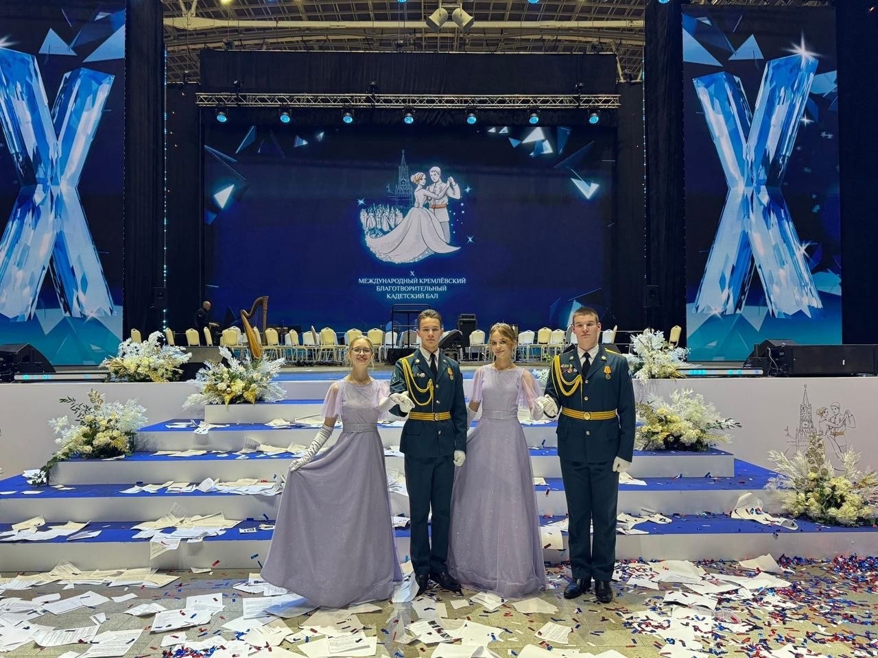 16 пар кадетов из Вологодской области представили регион на X Юбилейном Международном Кремлевском Благотворительном Кадетском Балу, который прошел 10 декабря в Москве