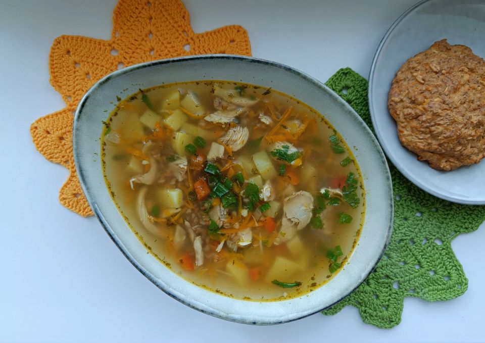 Гречневый суп с курицей