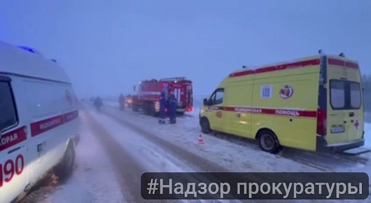 10 человек госпитализировали после аварии пассажирского автобуса в Тульской области