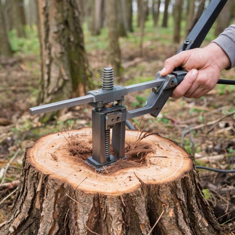 Как удалить пни легко и быстро: простое решение с домкратом