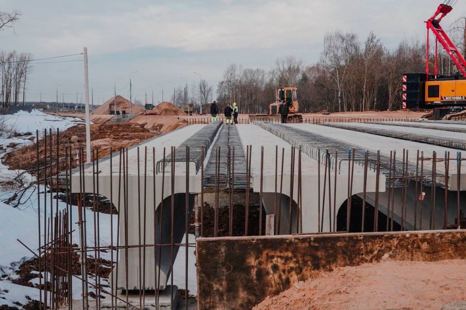 В Вологде в рамках строительства Некрасовского моста возводят две эстакады