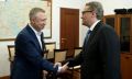 Георгий Филимонов: В представительство Вологодской области в Москве заглянул Эдуард Викторович Петров — тележурналист, заместитель директора Дирекции информационных программ «Вести», начальник службы выпуска правовых программ