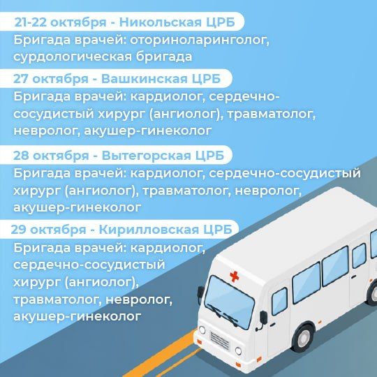 Стали известны графики выездов врачей областных больниц в округа региона в октябре Стали известны графики выездов врачей областных больниц в округа региона в октябре