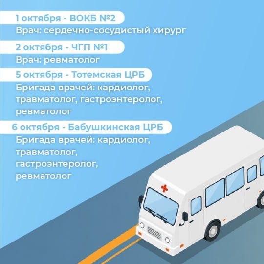 Стали известны графики выездов врачей областных больниц в округа региона в октябре Стали известны графики выездов врачей областных больниц в округа региона в октябре