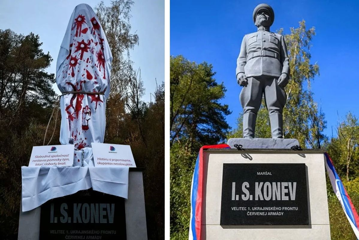 В Словакии осквернили памятник нашему земляку, маршалу Ивану Коневу